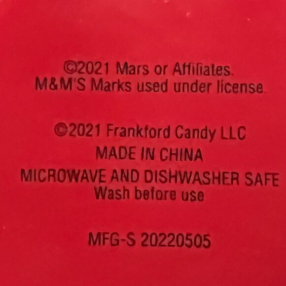 M&M’s Mars “RED LOOKS GOOD ON ME” Red Anthropomorphic Spokescandy Ceramic Mug - Picture 9 of 9